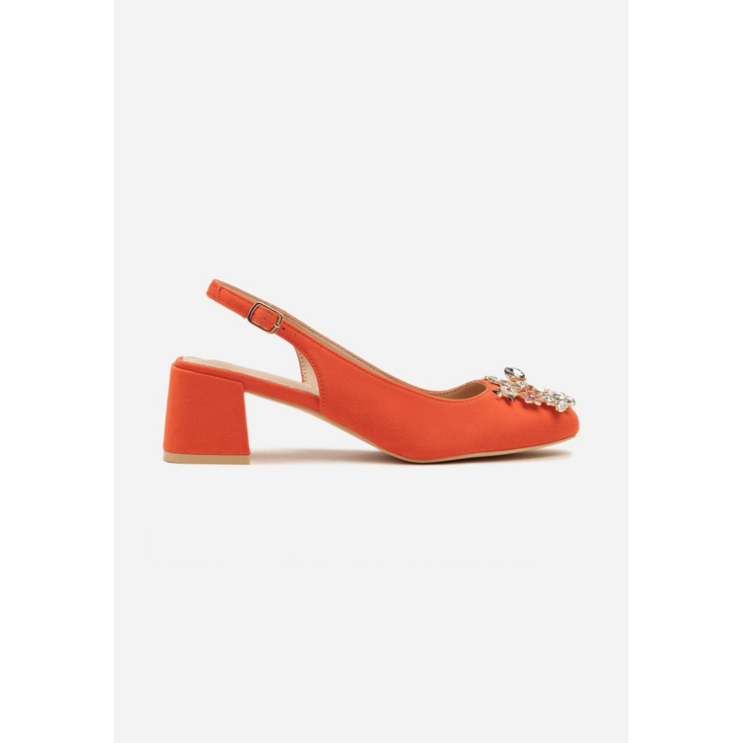 Heeled shoes, orange