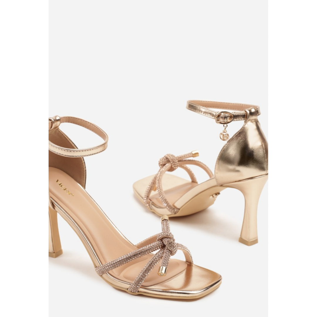 Open heel shoes, beige