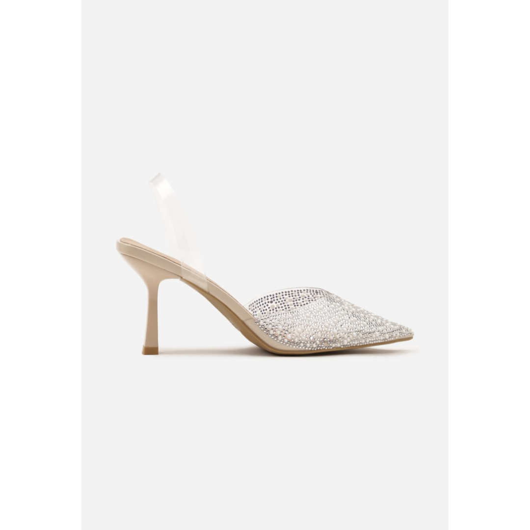 Heeled shoes, beige