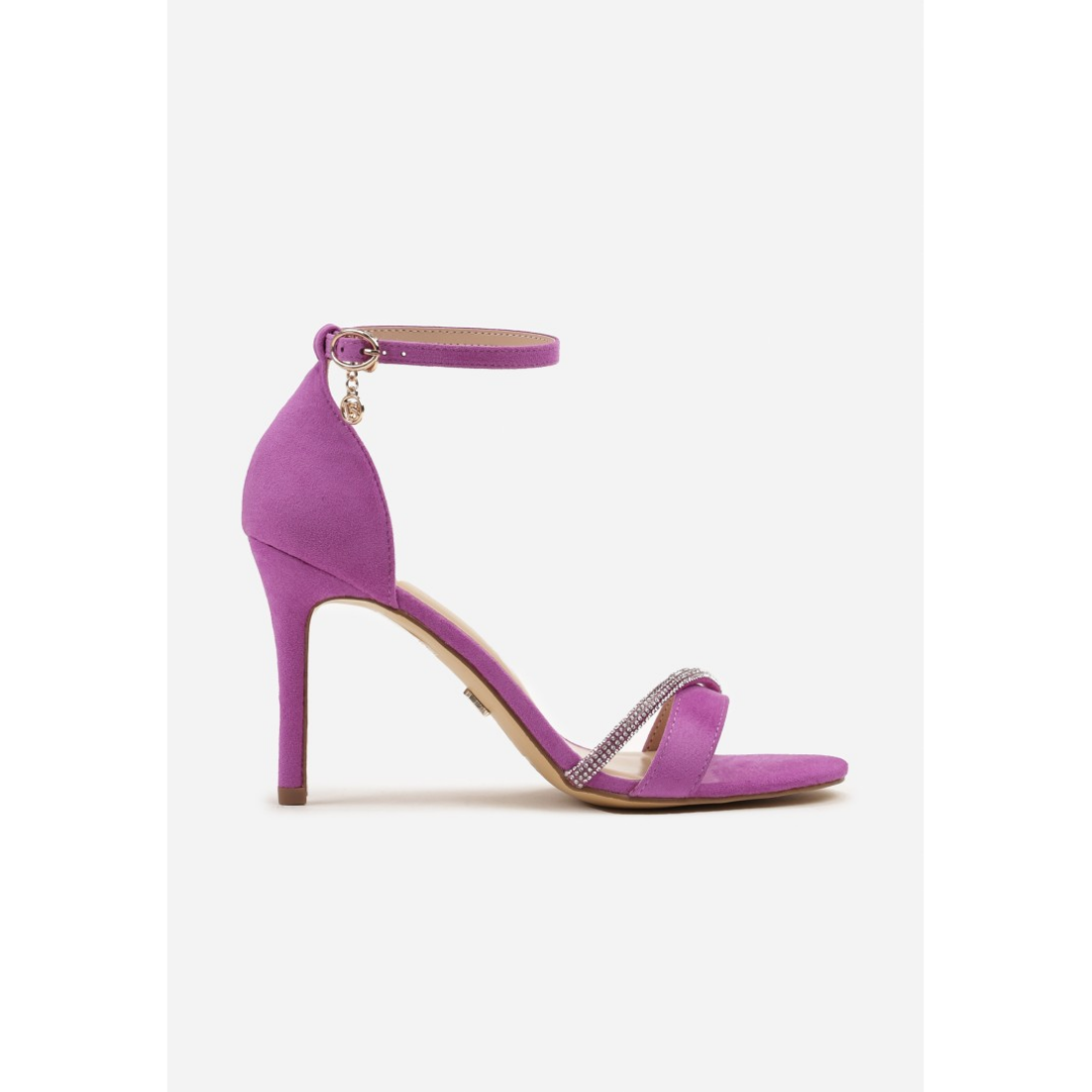 Atvērtas kurpes ar papēdi, violets