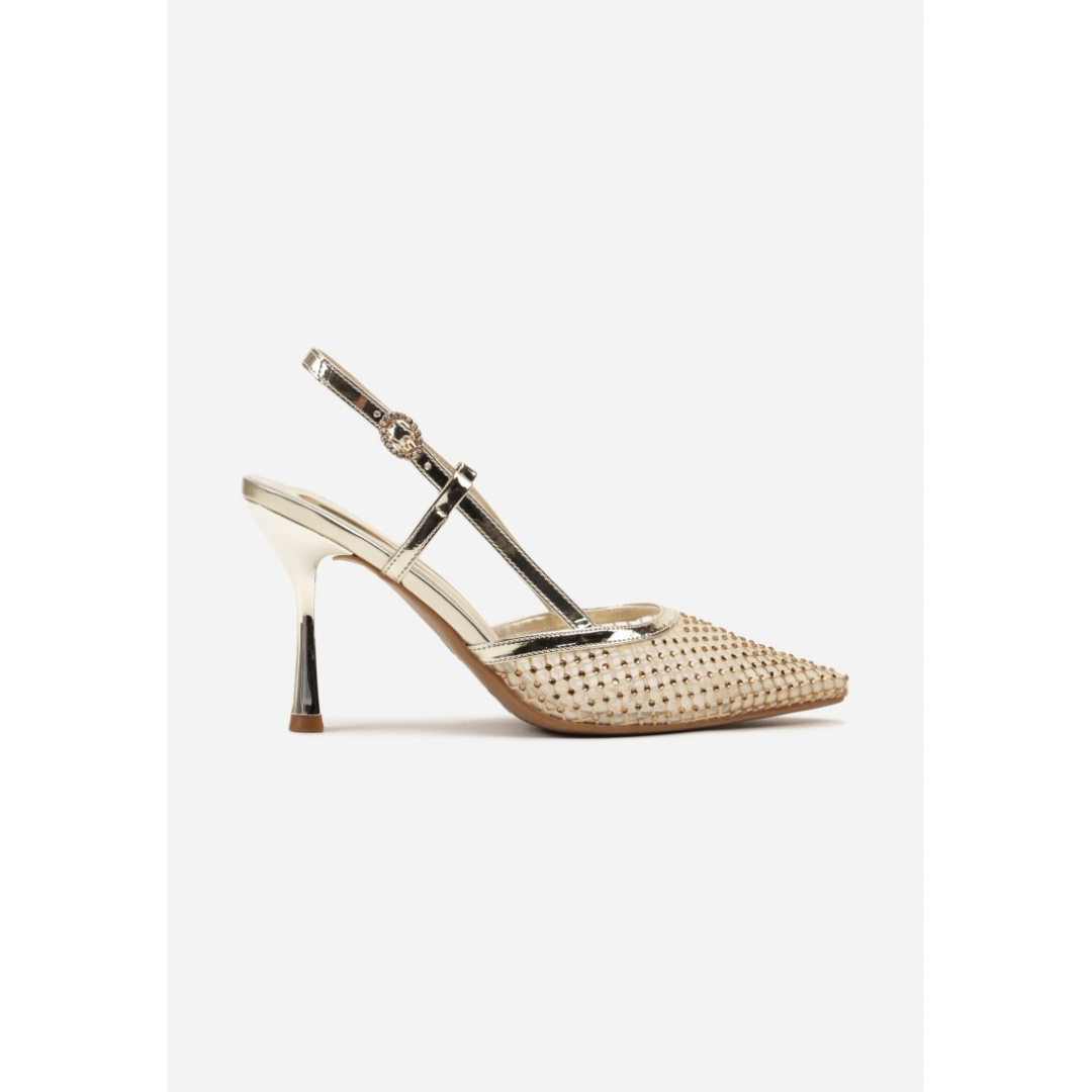 Heeled shoes, gold