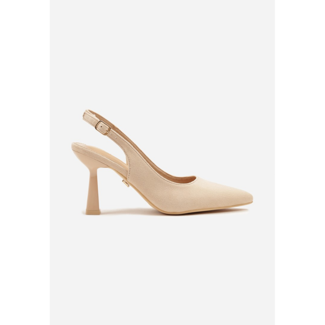 Heeled shoes, beige