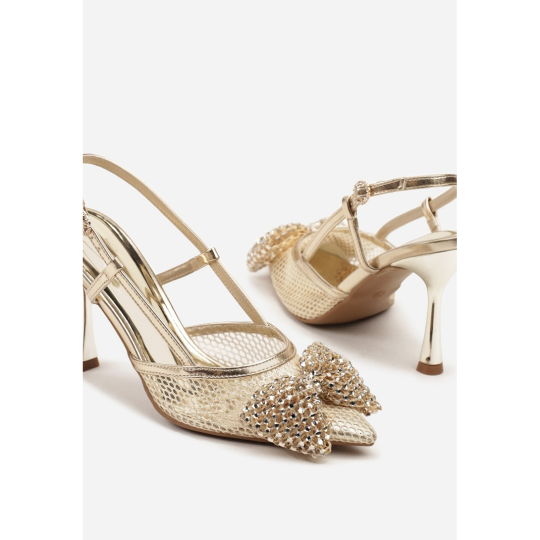 Heeled shoes, gold
