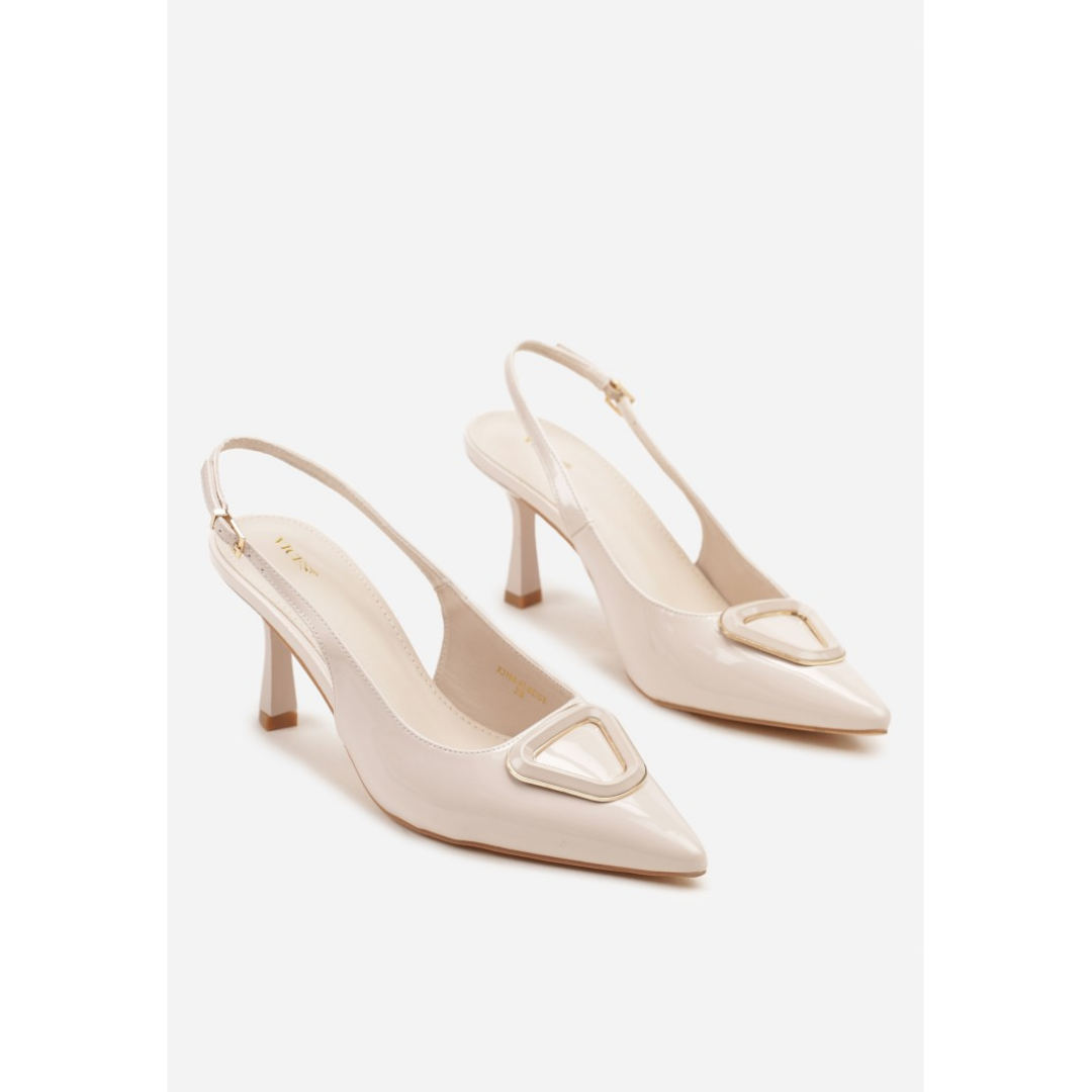Heeled shoes, beige