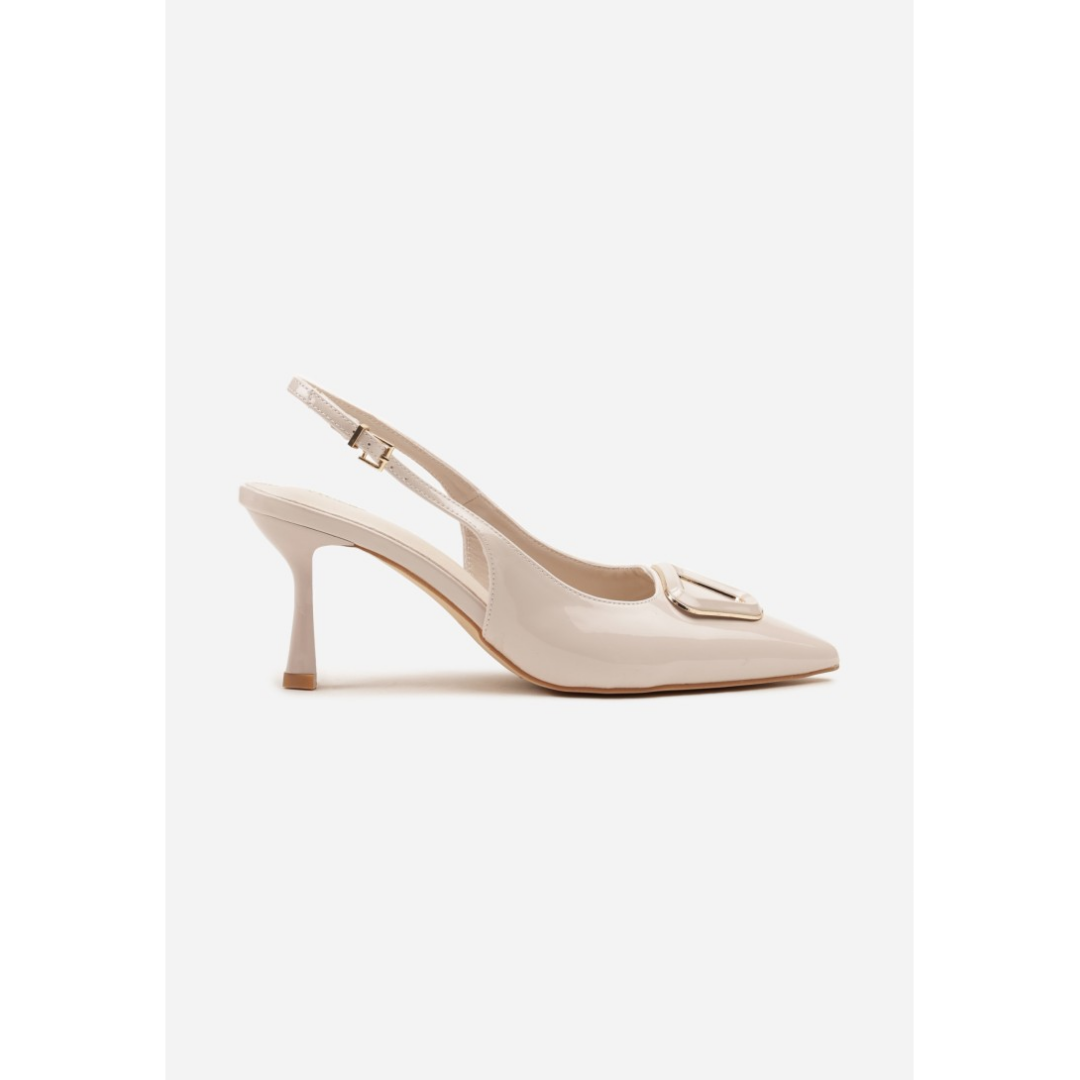 Heeled shoes, beige