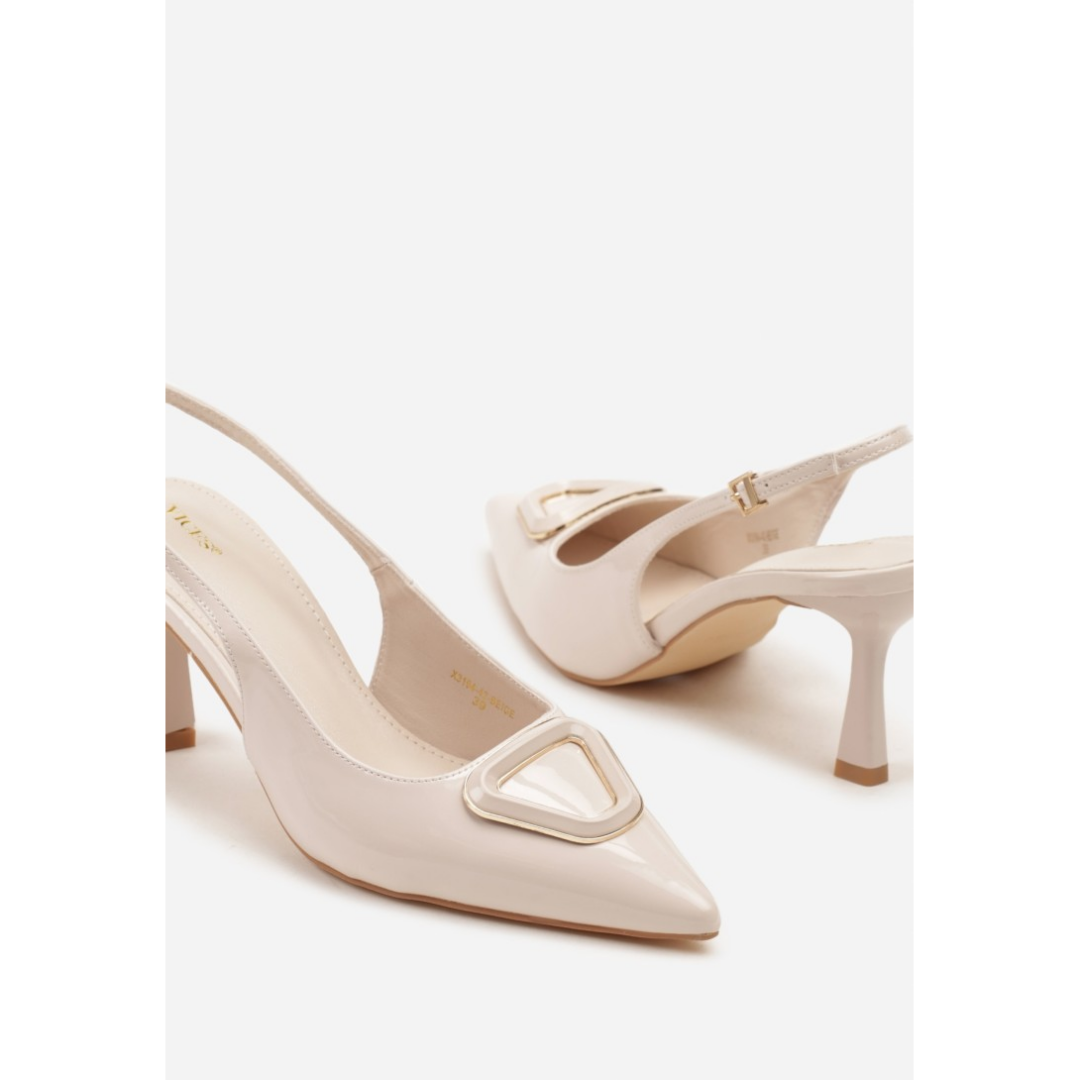 Heeled shoes, beige