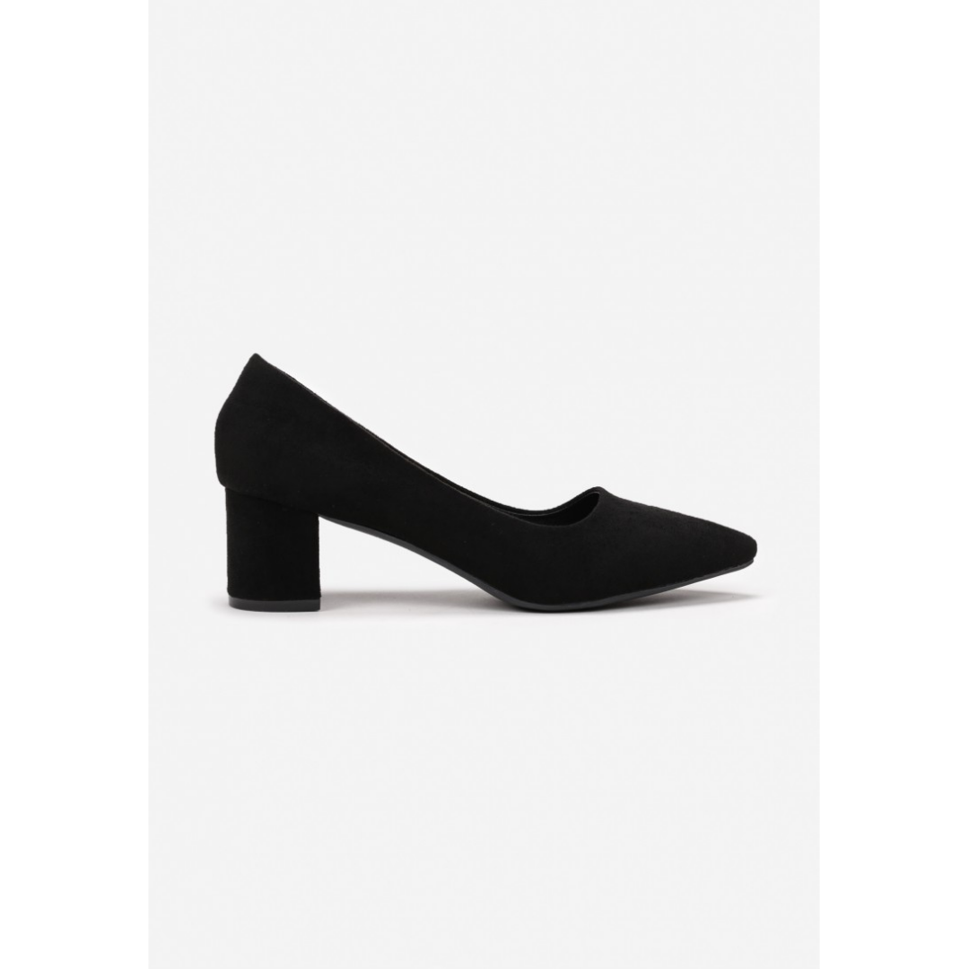 Block heel shoes, black