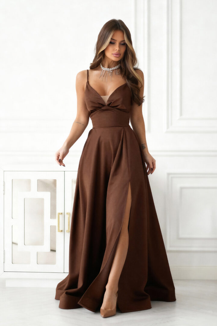 Maxi dress, brown