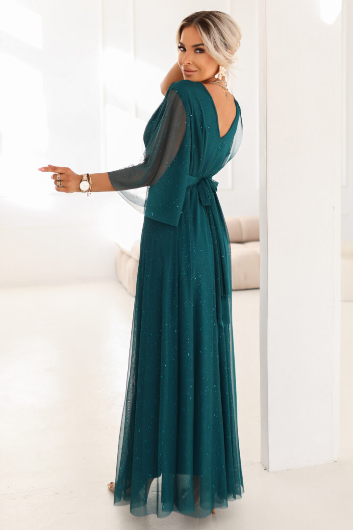 Plus size sädelev maksikleit, roheline - Pilt 4