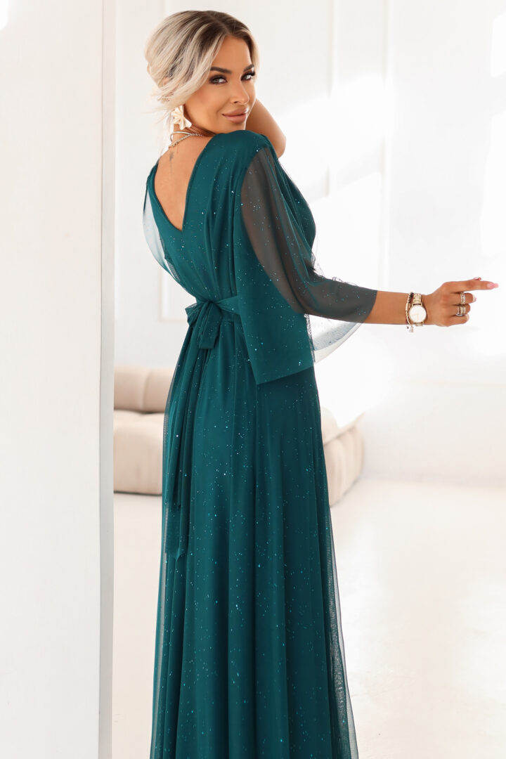 Plus size sädelev maksikleit, roheline - Pilt 7