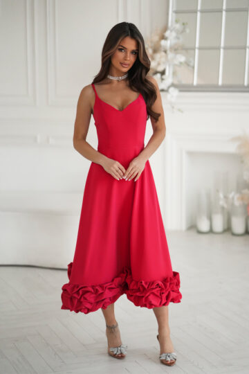 Elegantne midikleit, punane