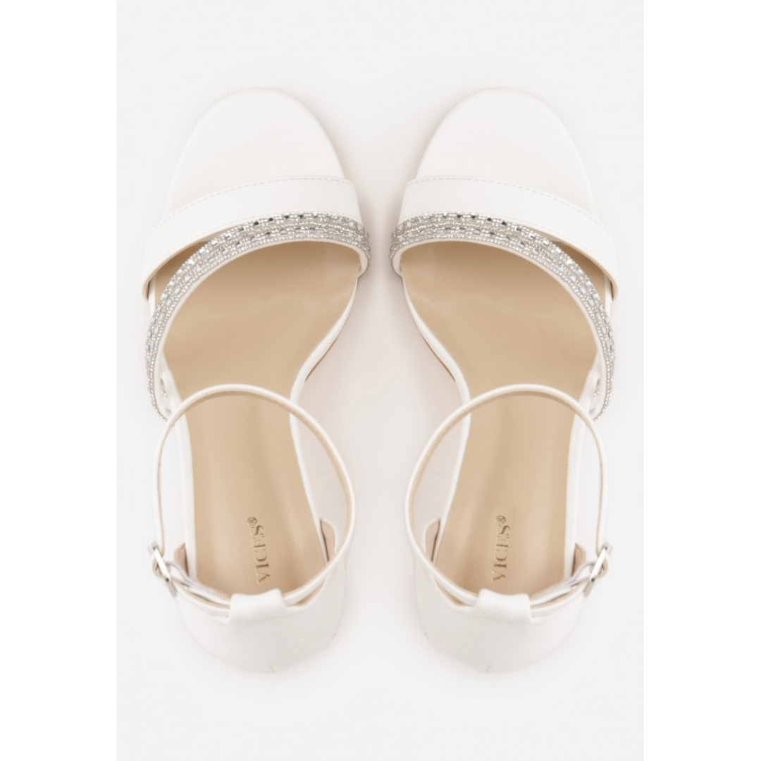 Open heel shoes, white