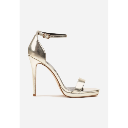 Open heel shoes, gold