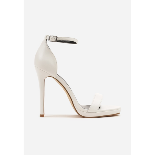 Open heel shoes, white