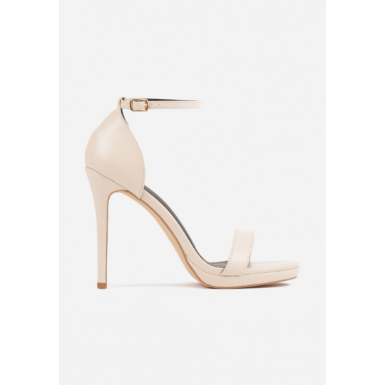 Open heel shoes, beige