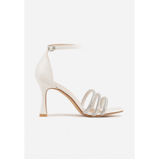 Open heel shoes, white