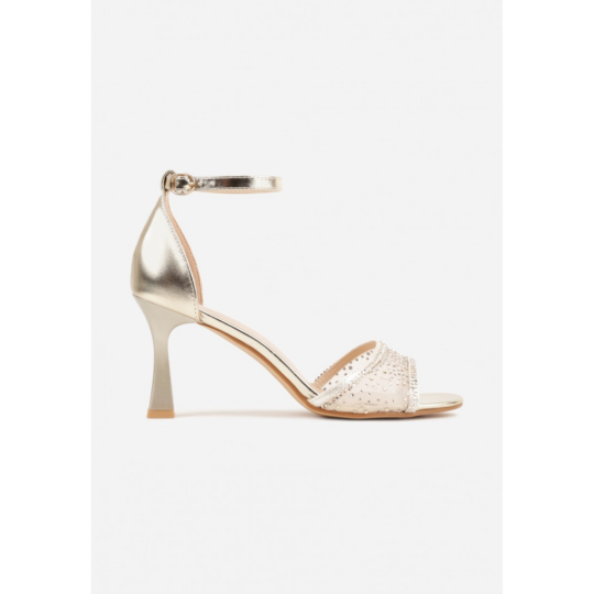 Open heel shoes, gold
