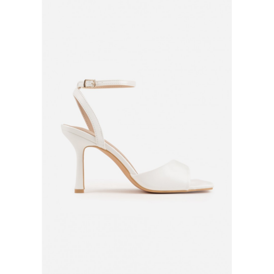 Open heel shoes, white