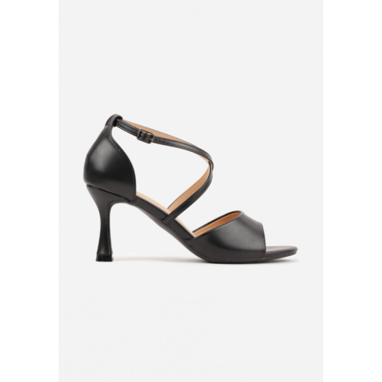 Open heel shoes, black