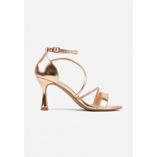 Open heel shoes, beige