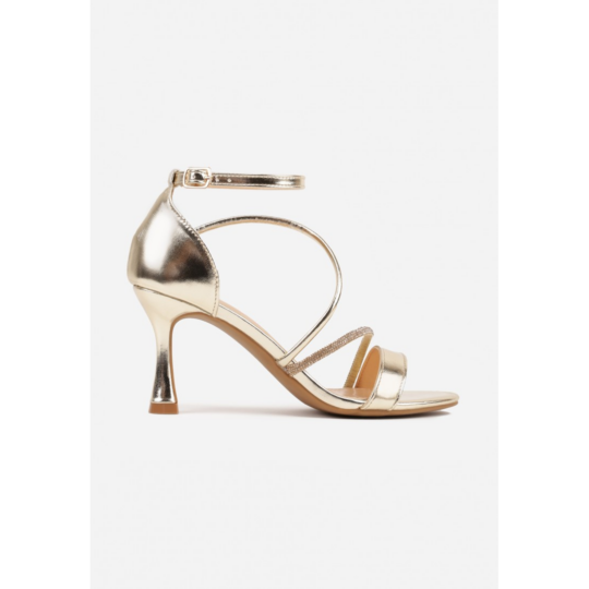 Open heel shoes, gold