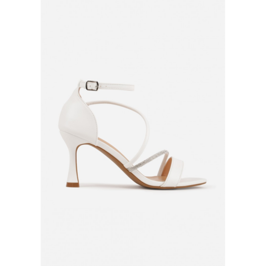 Open heel shoes, white