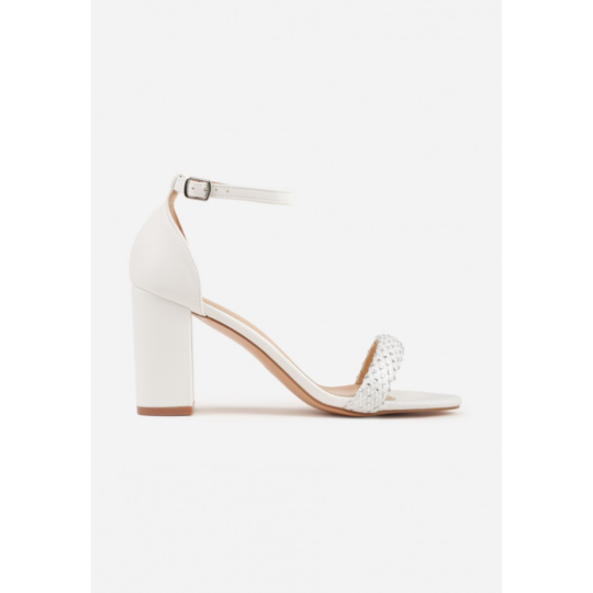 Open heel shoes, white