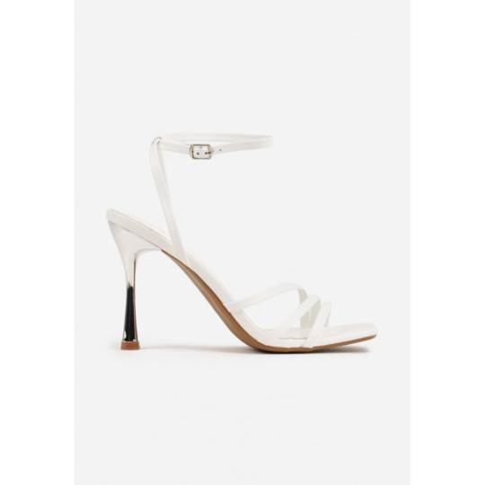 Open heel shoes, white