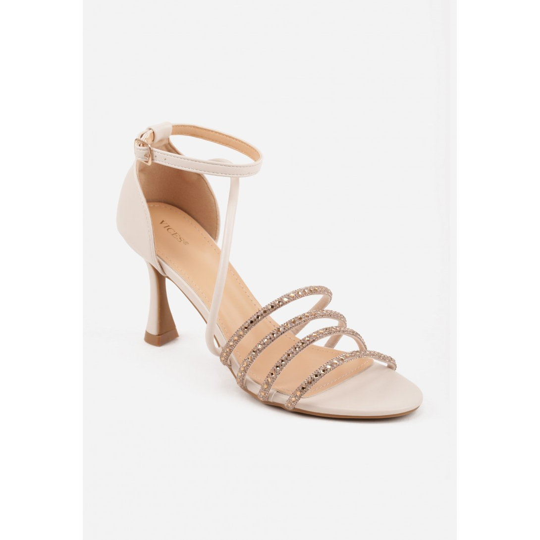 Open heel shoes, beige - Image 2