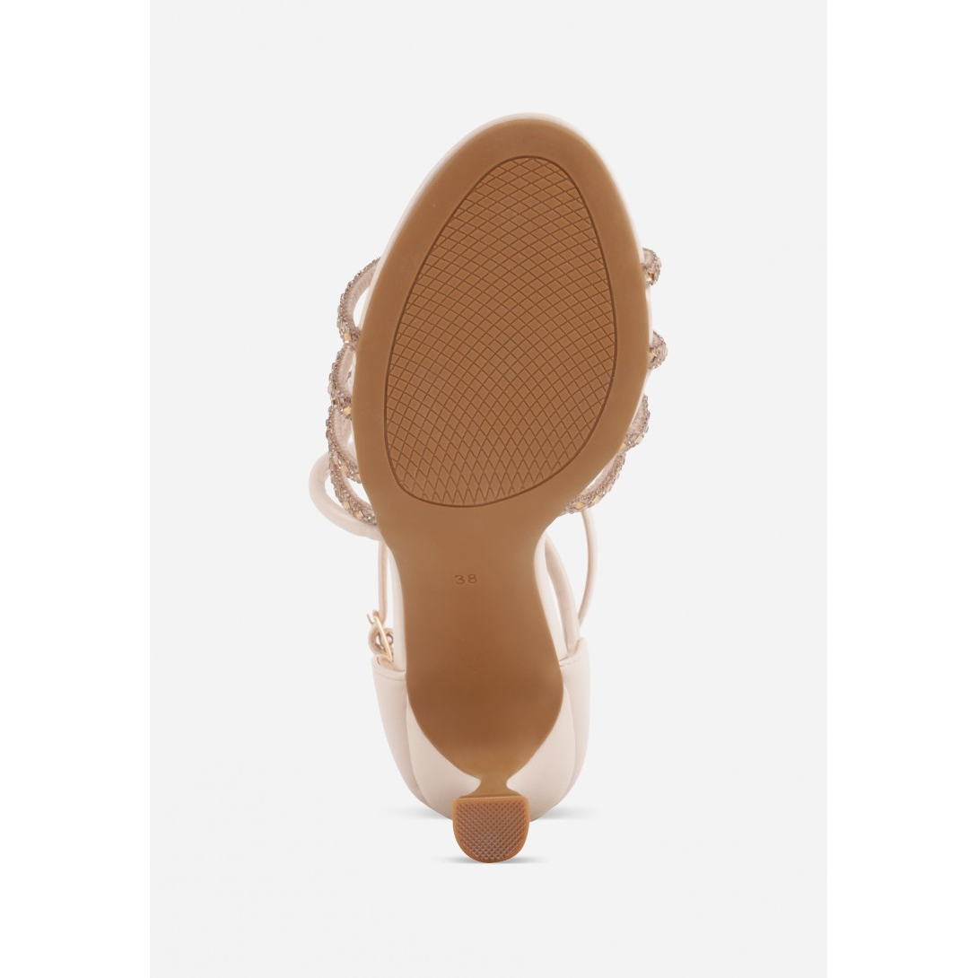 Open heel shoes, beige - Image 3