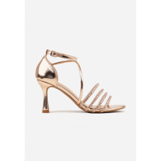 Open heel shoes, beige