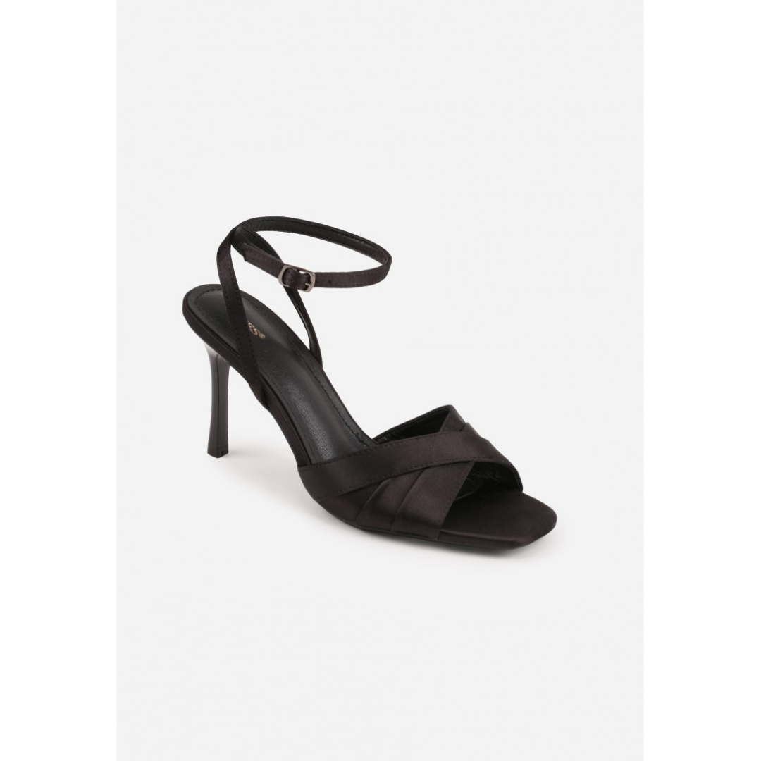 Open heel shoes, black