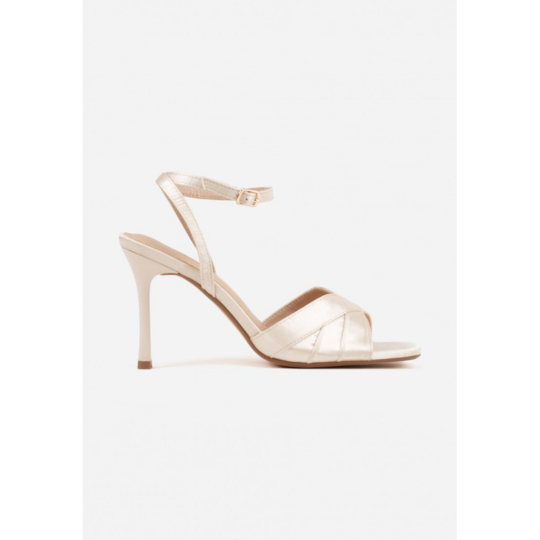 Open heel shoes, beige