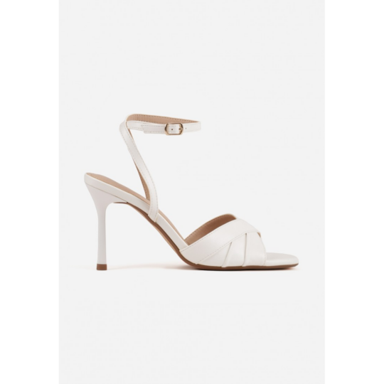 Open heel shoes, white
