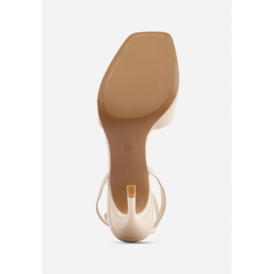 Open heel shoes, beige - Image 2