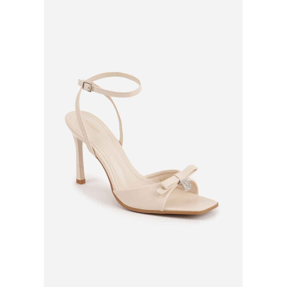 Open heel shoes, beige - Image 3