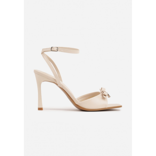 Open heel shoes, beige