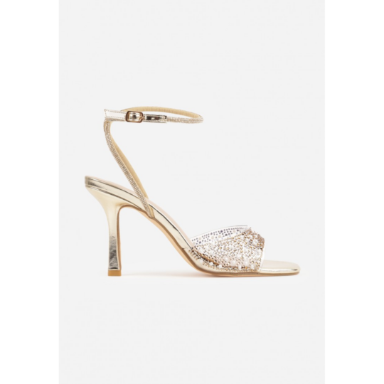 Open heel shoes, gold