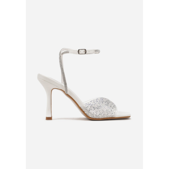 Open heel shoes, white
