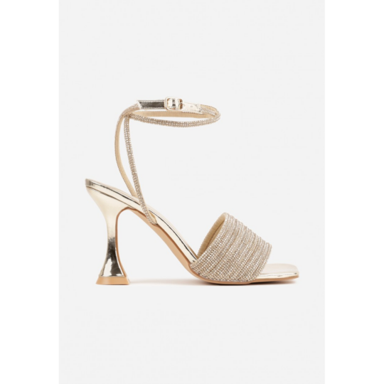 Open heel shoes, gold