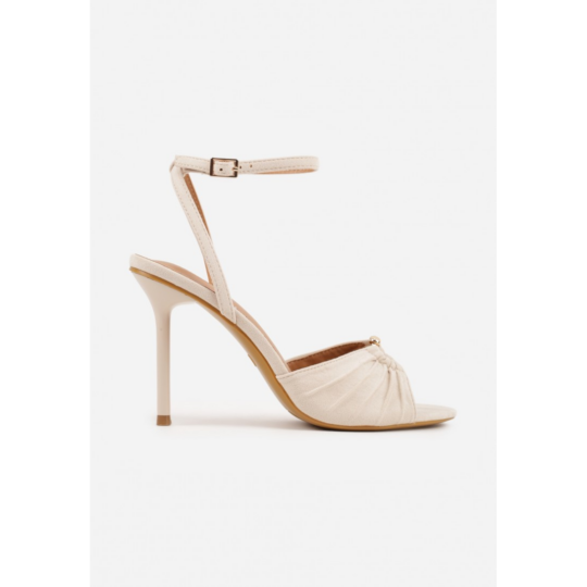 Open heel shoes, beige