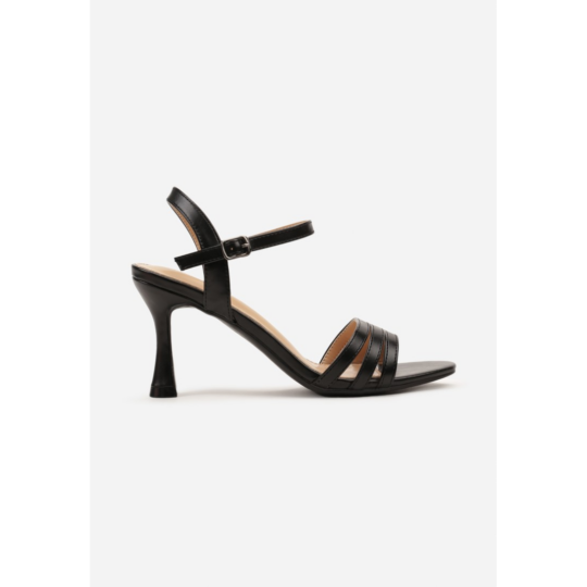 Open heel shoes, black