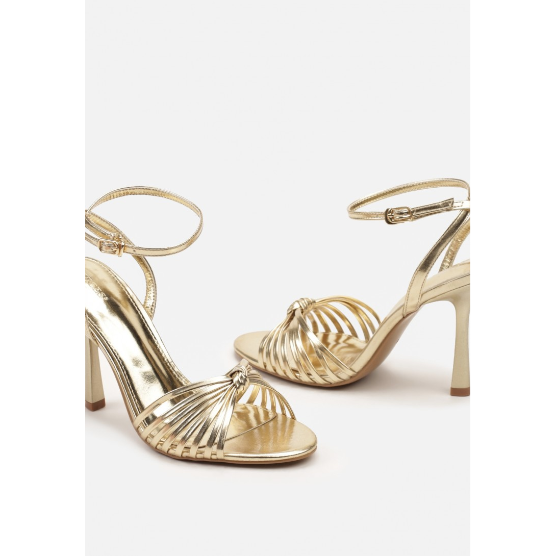 Open heel shoes, gold - Image 2