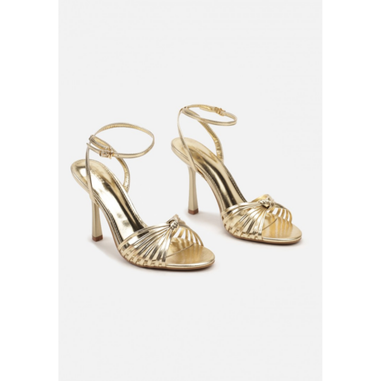 Open heel shoes, gold - Image 3