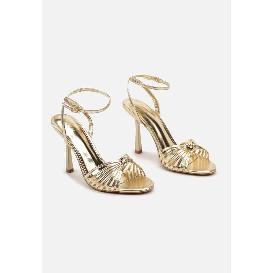 Open heel shoes, gold - Image 3