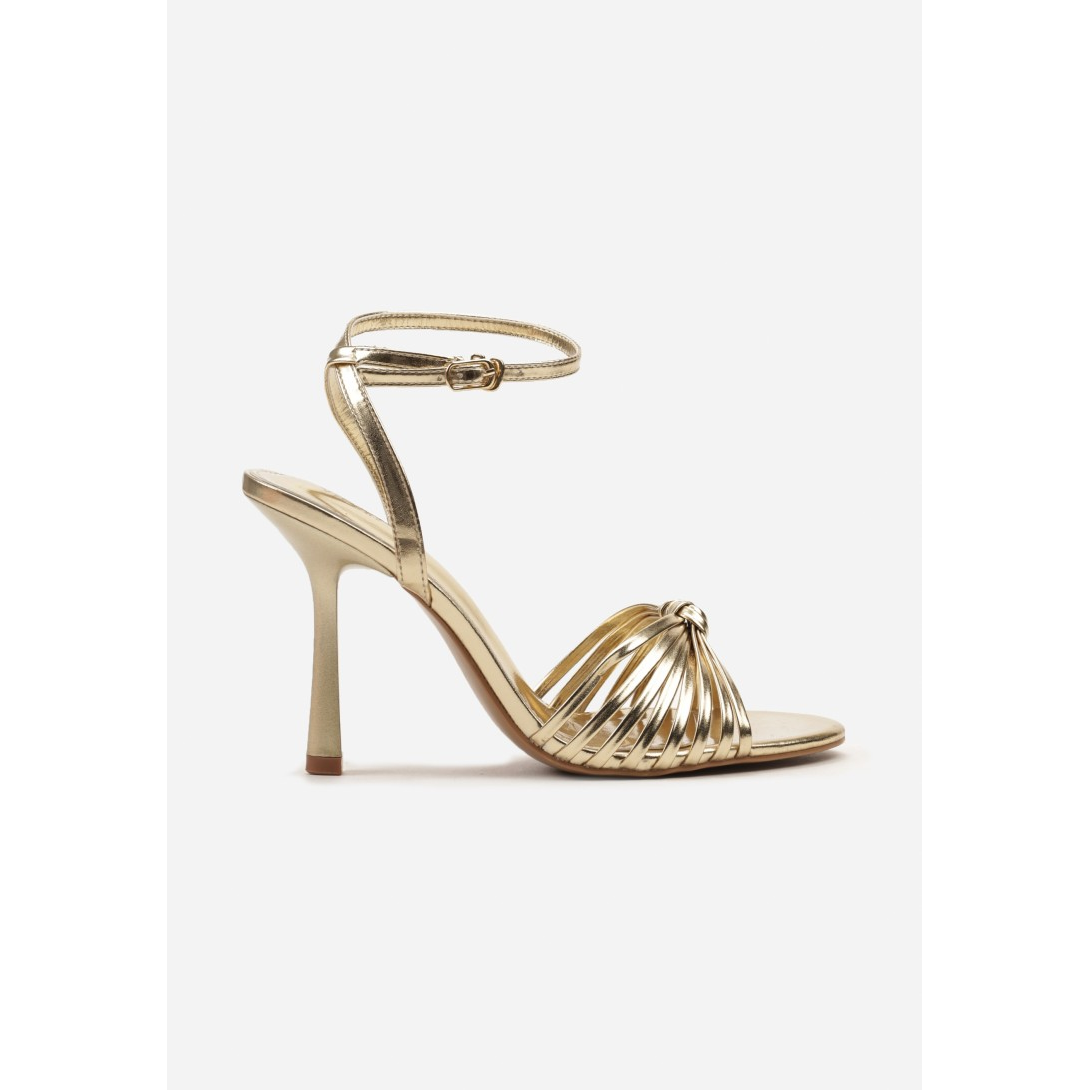 Open heel shoes, gold - Image 1