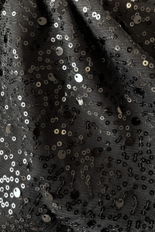 Glitter varrukatega maksikleit, must - Pilt 10
